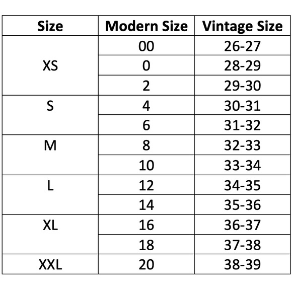 Vintage Jeans Size Guide - Picture 9 of 10